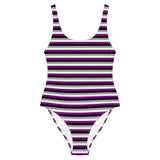 Asexual / Demisexual Flag One-Piece Swimsuit