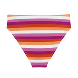 Lesbian Flag High-Waisted Bikini Bottom