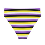 Non-Binary Flag High-Waisted Bikini Bottom