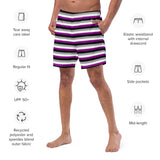 Asexual / Demisexual Flag Swim Trunks