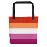 Lesbian Flag Tote Bag