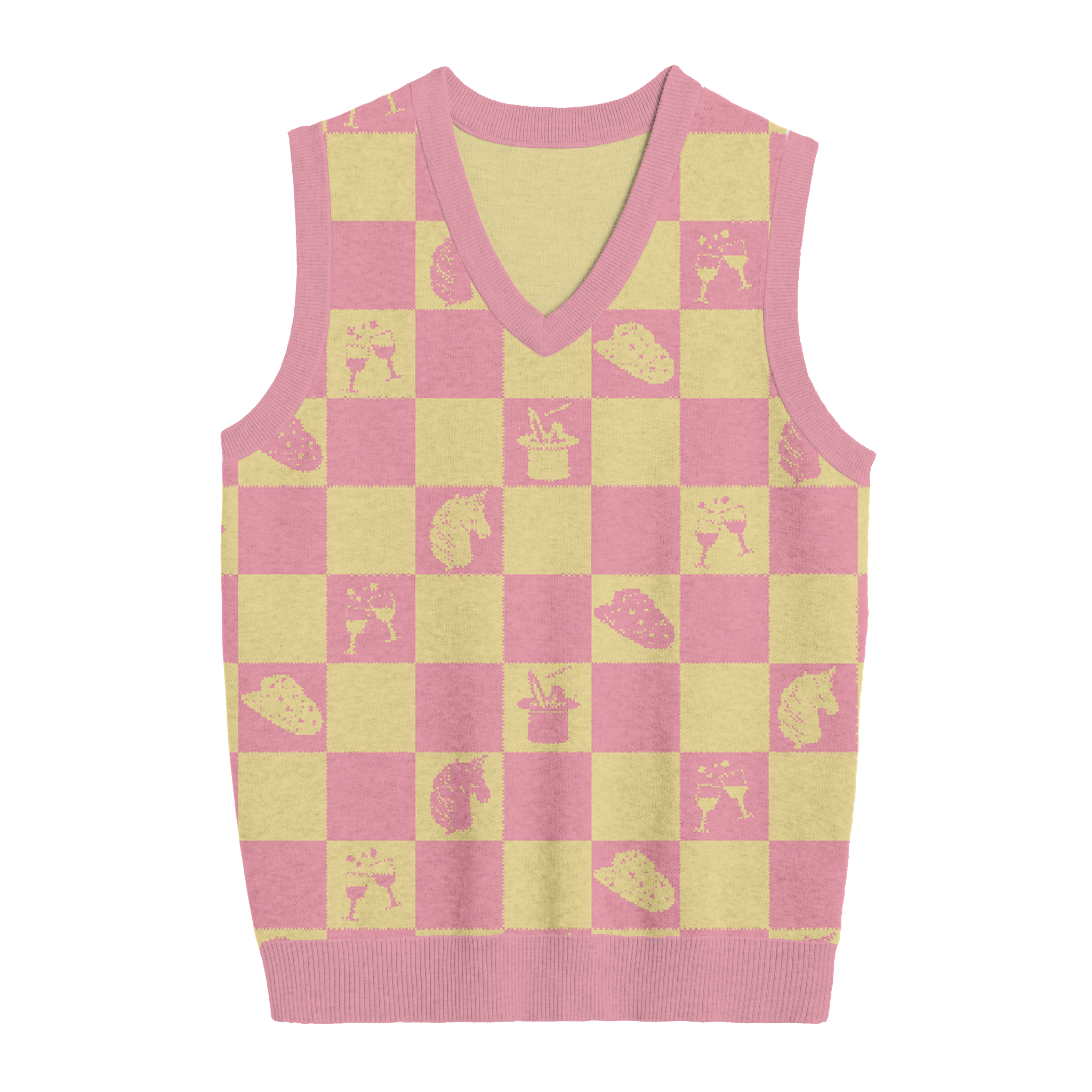 Midwest Princess Checkered Knit Vest