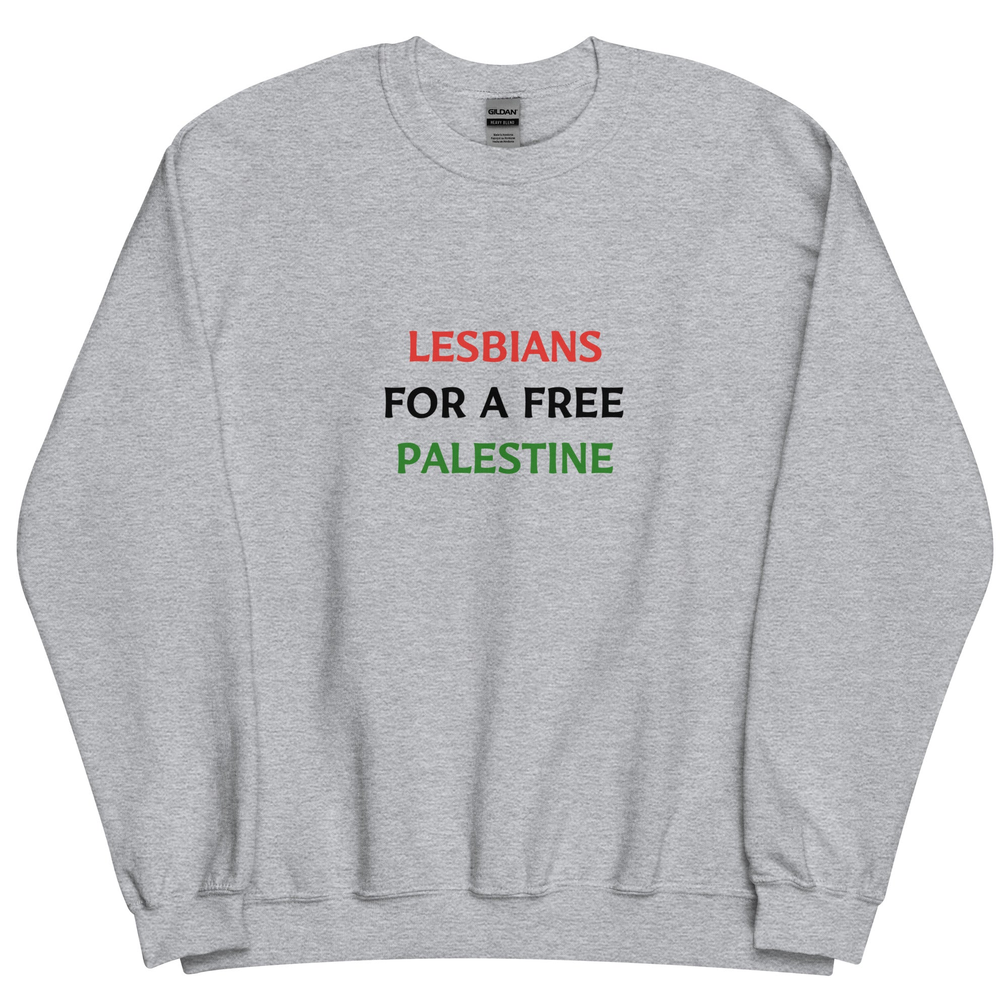 LESBIANS FOR A FREE PALESTINE sweatshirt