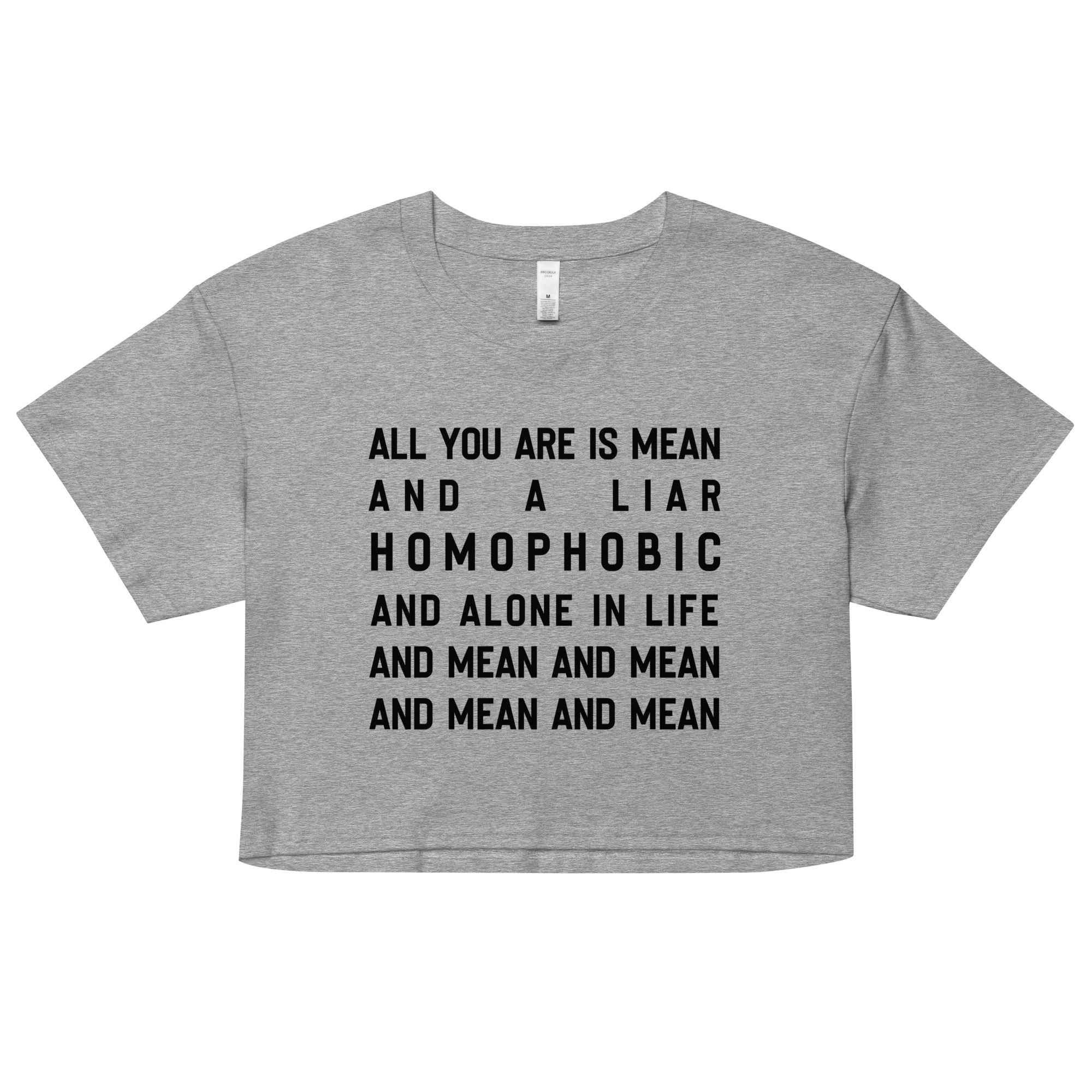 Mean & Homophobic Crop Top