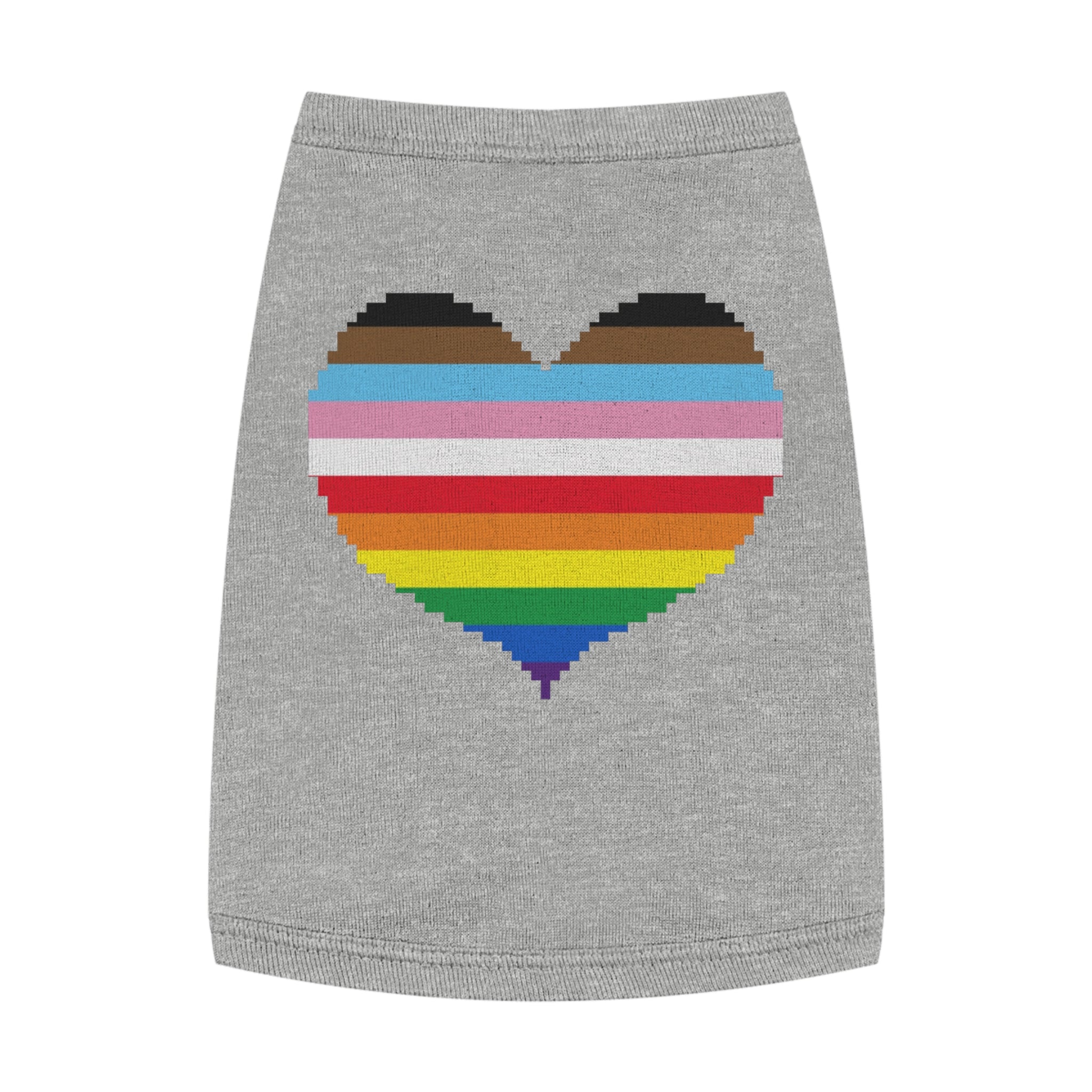 Rainbow Pixel Heart Pet Tank Top