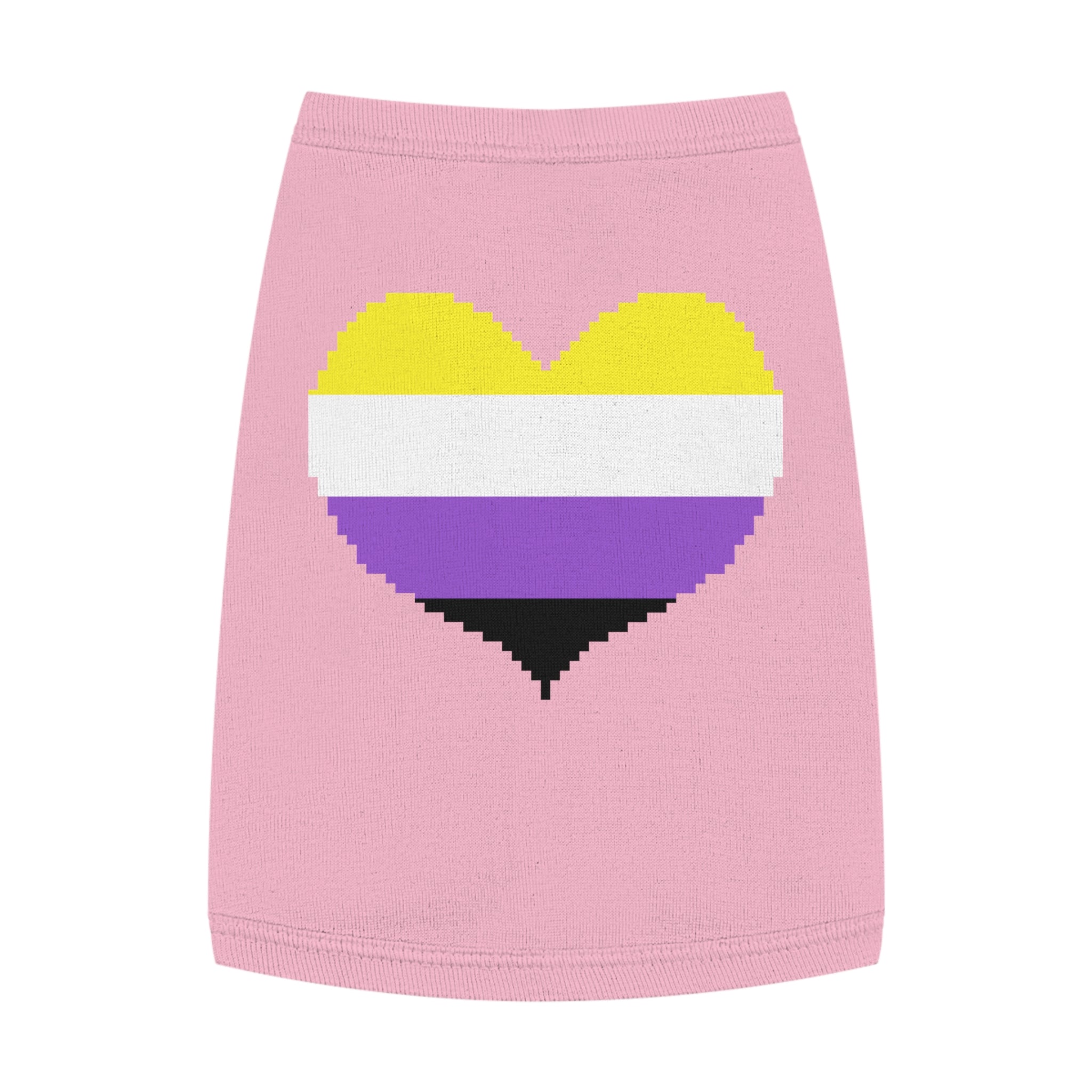 Non-Binary Pixel Heart Pet Tank Top