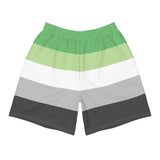 Aromantic / Demiromantic Flag Long Athletic Shorts