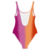 Lesbian Blurred Flag One-Piece Swimsuit