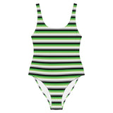Aromantic / Demiromantic Flag One-Piece Swimsuit
