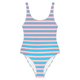 Transgender Flag One-Piece Swimsuit
