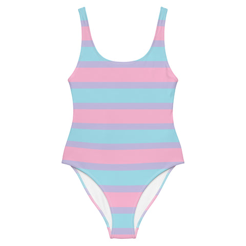 Pastel Bisexual One-Piece Swimsuit