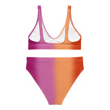 Lesbian Blurred Flag High-Waisted Bikini