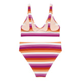 Lesbian Flag High-Waisted Bikini