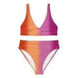 Lesbian Blurred Flag High-Waisted Bikini