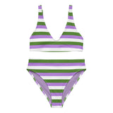Genderqueer Flag High-Waisted Bikini