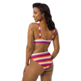 Lesbian Flag High-Waisted Bikini