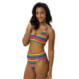 Original Rainbow Flag High-Waisted Bikini