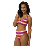 Lesbian Flag High-Waisted Bikini