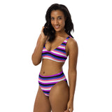 Genderfluid Flag High-Waisted Bikini