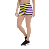 Non-Binary Flag Spandex Shorts