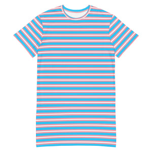 Transgender Flag T-Shirt Dress