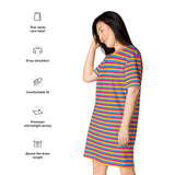 Pansexual Flag T-Shirt Dress