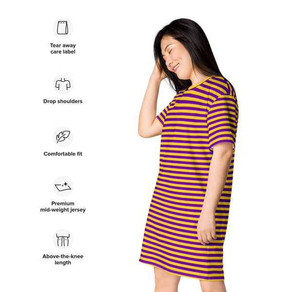 Intersex Striped Flag T-Shirt Dress