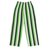 Aromantic / Demiromantic Pride Flag Wide-Leg Pants