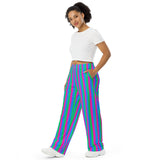 Polysexual Pride Flag Wide-Leg Pants