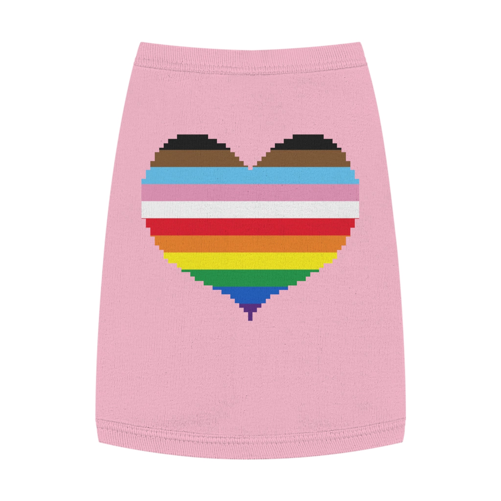 Rainbow Pixel Heart Pet Tank Top