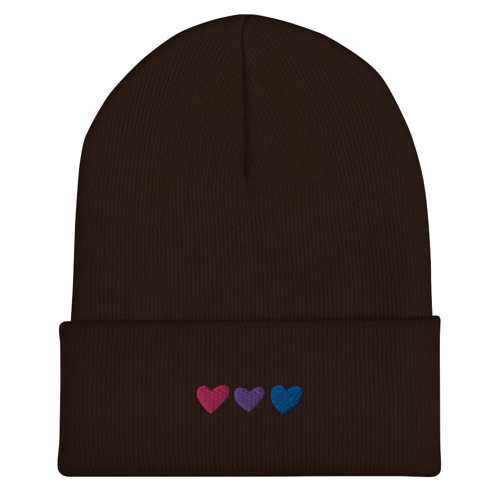 Bisexual Pride Hearts Beanie