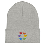 Rainbow Pride Hearts Beanie