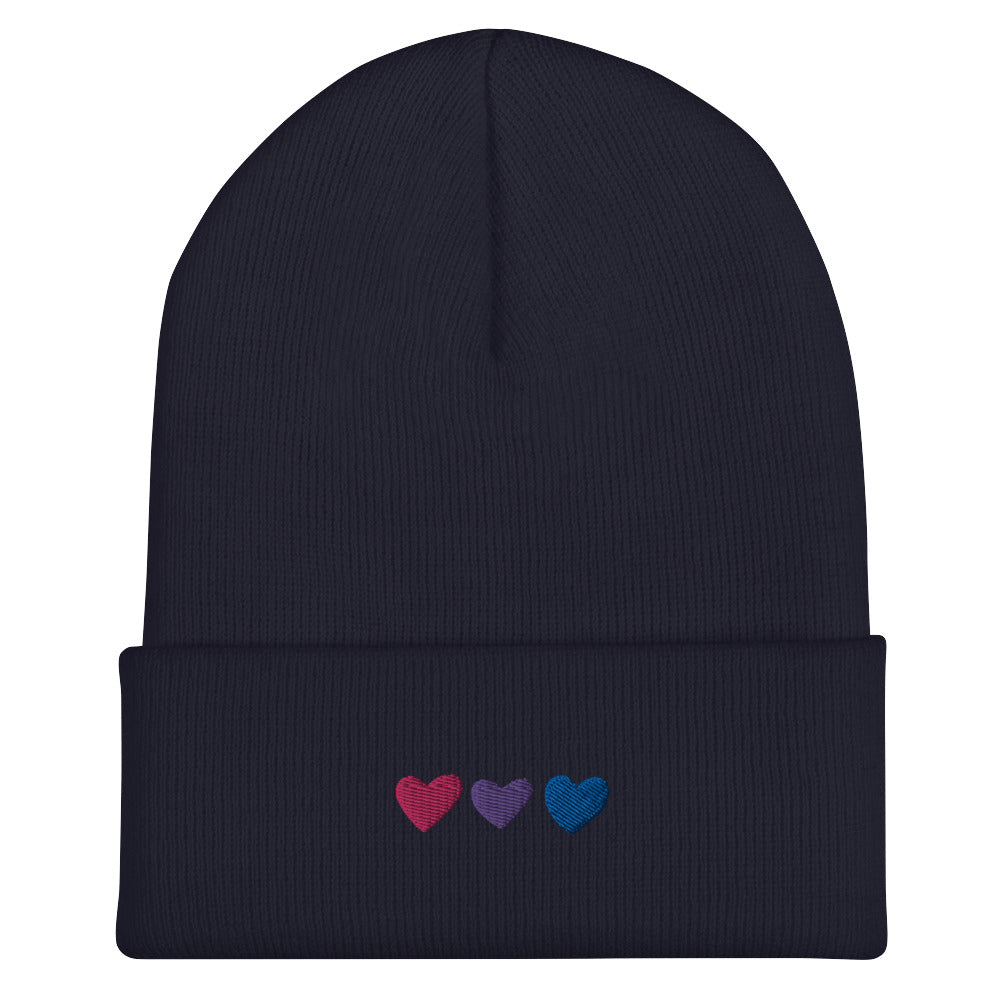 Bisexual Pride Hearts Beanie