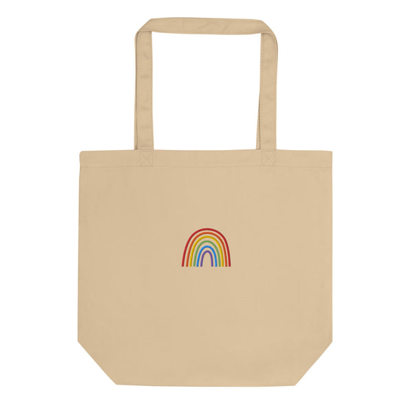 Rainbow Embroidered Tote Bag