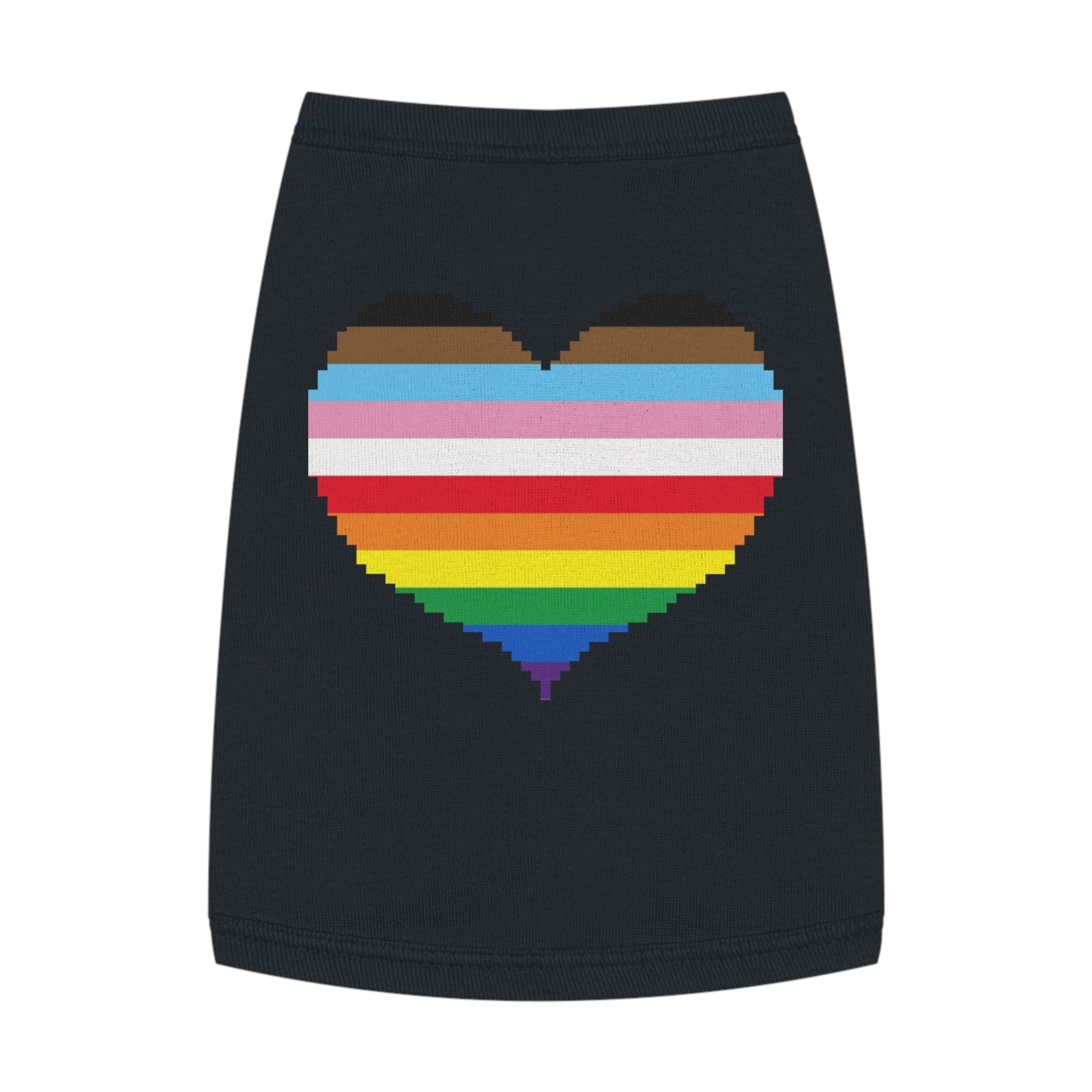 Rainbow Pixel Heart Pet Tank Top