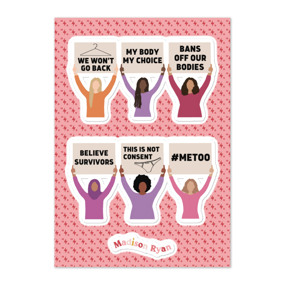 Believe Survivors / Pro-Choice Protest Sticker Sheet