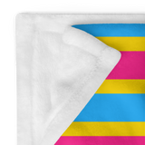 Pansexual / Panromantic Flag Throw Blanket