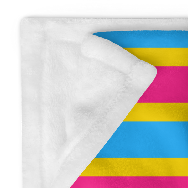 Pansexual / Panromantic Flag Throw Blanket