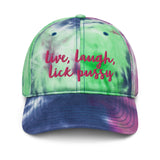 Live, Laugh, Lick Pussy Tie Dye Baseball Hat