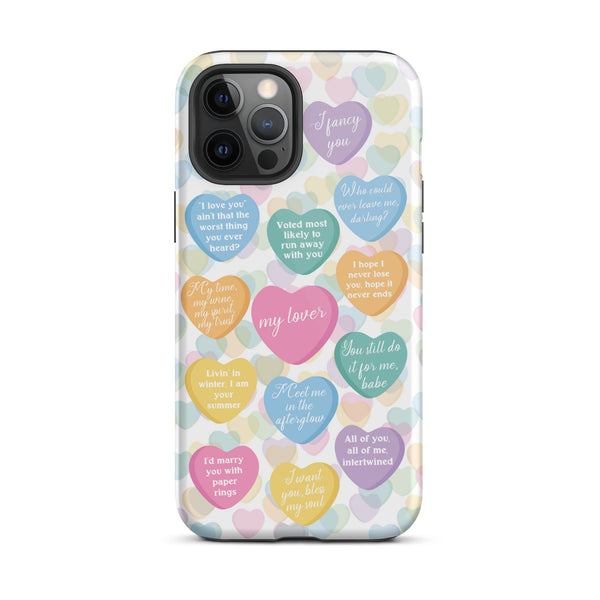 Lover Candy Heart Lyrics Tough iPhone Case