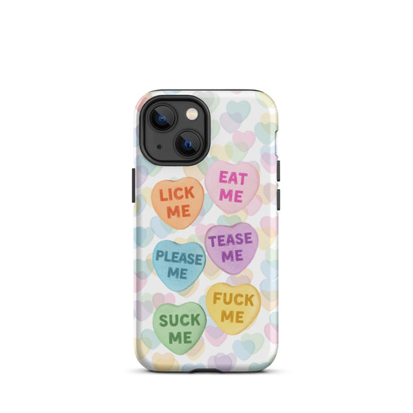 Naughty Valentine's Candy Hearts Tough iPhone Case