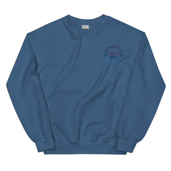 Dream Girl Midnights Blue Embroidered Sweatshirt