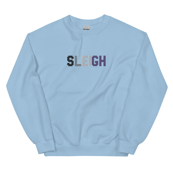 Asexual Sleigh Embroidered Sweatshirt