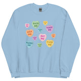 Naughty Valentine's Candy Hearts Sweatshirt