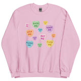 Naughty Valentine's Candy Hearts Sweatshirt