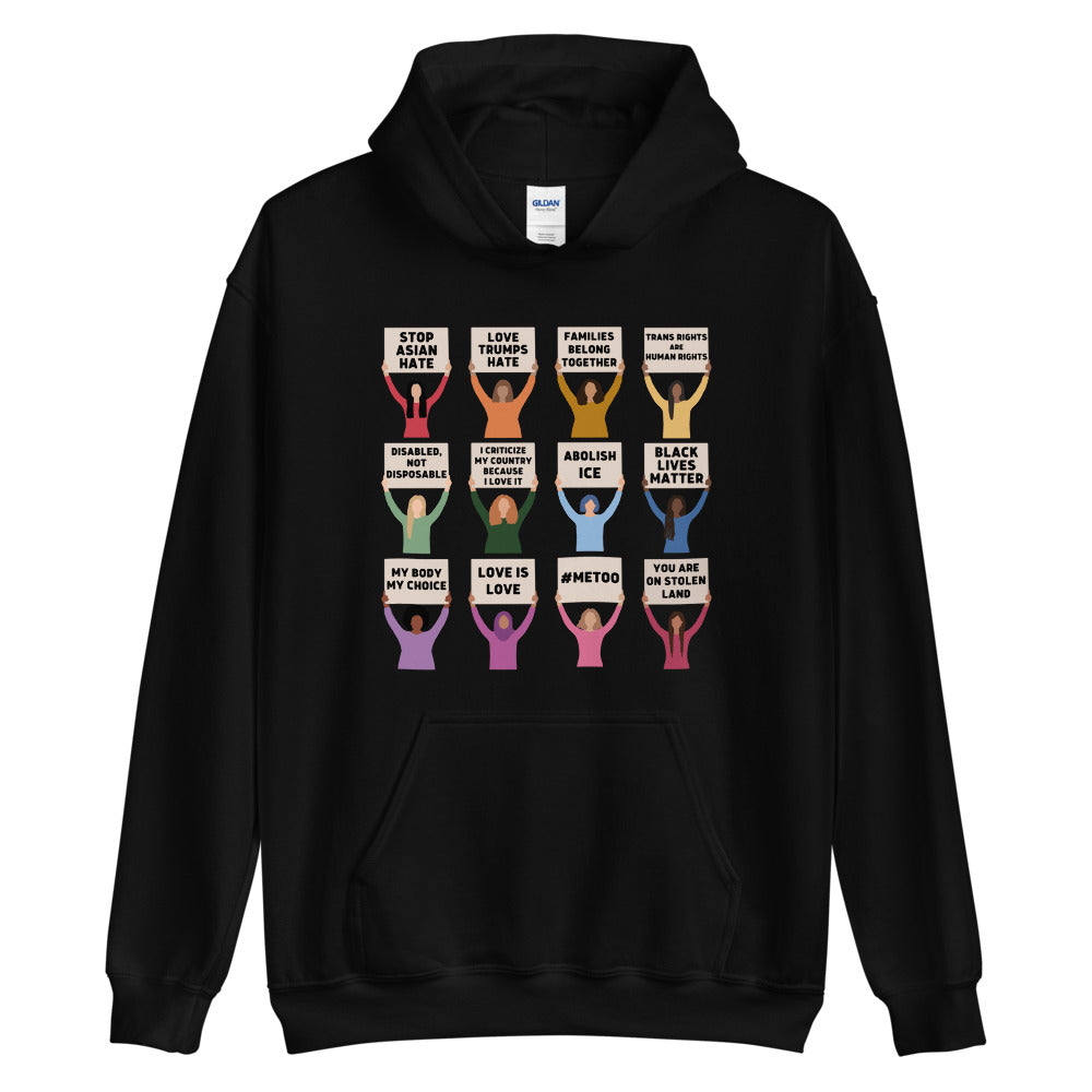 USA Protesting Women Hoodie