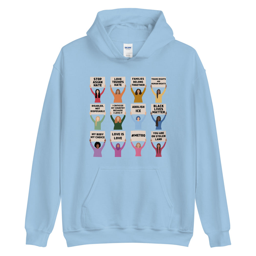USA Protesting Women Hoodie