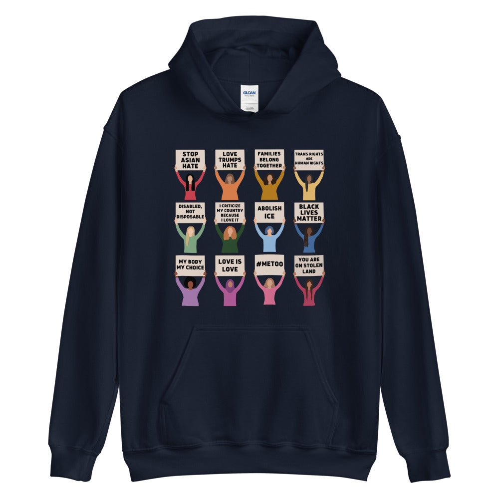 USA Protesting Women Hoodie