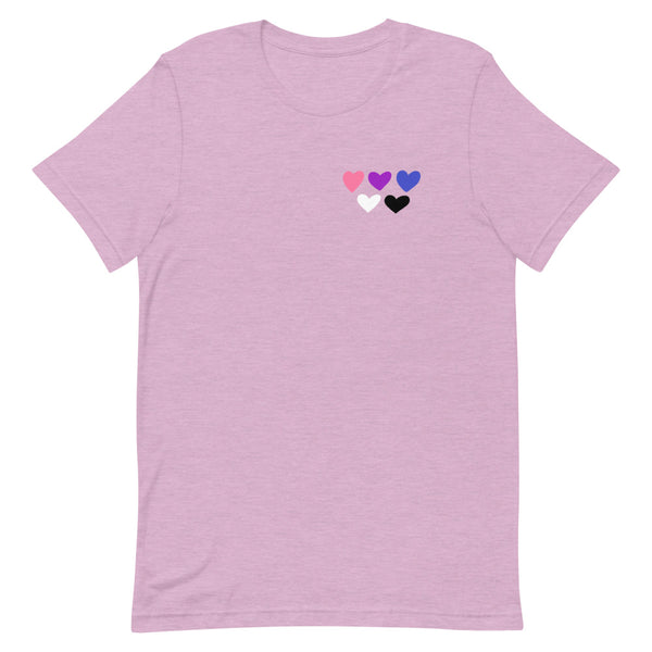 Genderfluid Hearts Pride T-Shirt