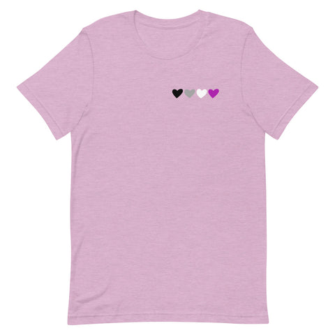 Asexual / Demisexual Pride Hearts T-Shirt